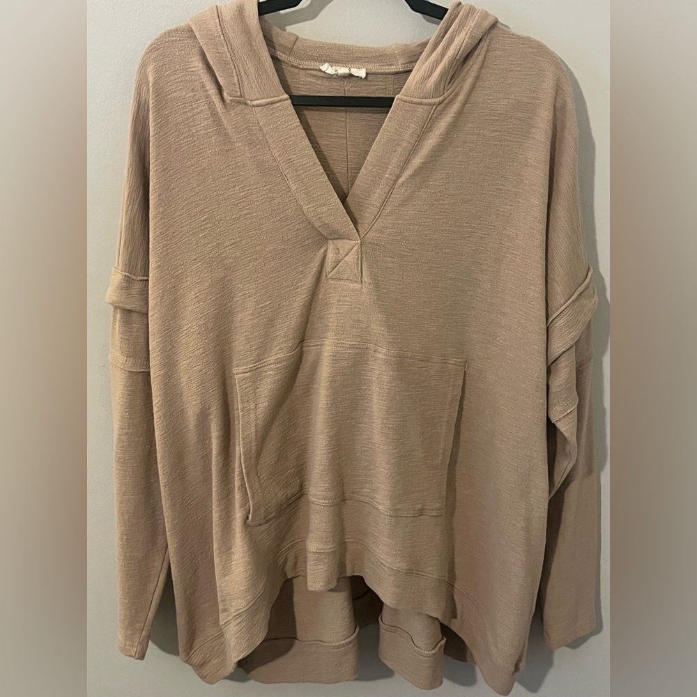 Easel Coffee Knit Hoodie Pullover